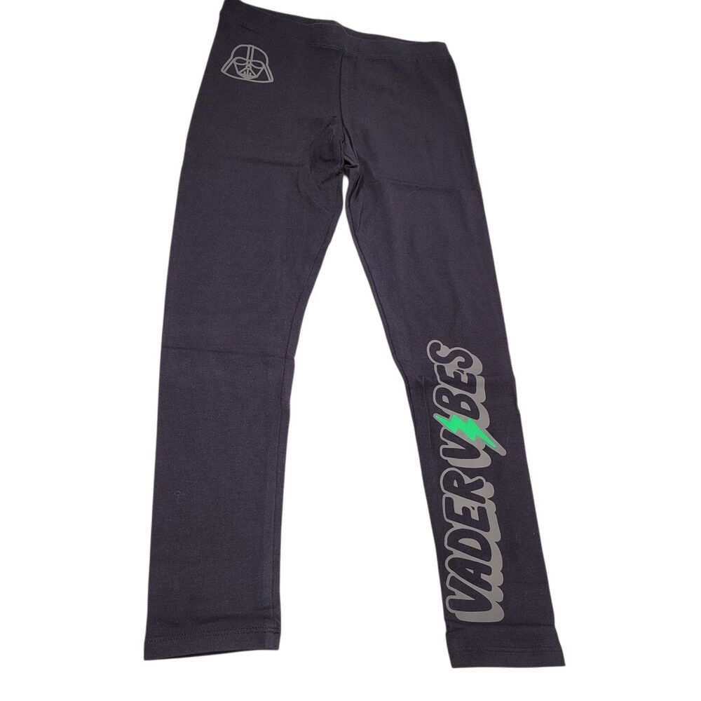 Spotted Zebra Girl  Active Stretch Black Star Wars Printed Legging Large
